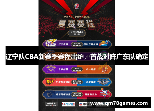 辽宁队CBA新赛季赛程出炉，首战对阵广东队确定